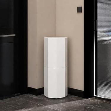 Imagem de Sapateira Rotativa,armário De Torre De Sapateira Octogonal Redonda Giratória De 360 °,armazenamento De Sapato Fechado Independente,torre De Sapato De Armazenamento Simples Requintado Bonito