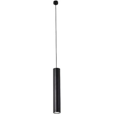 Imagem de Lustre De Tubo Longo De Alumínio Leve Preto Lâmpada Suspensa De Cabeça única Lustre De Tubo Longo Moderno Led Pingente Luz De Suspensão Cilíndrica Barra De Downl, 3 * 60cm, Neutral light