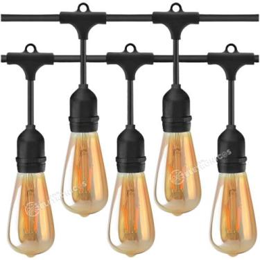 Imagem de Varal de Luzes Decorativo 5m com 5 Lâmpadas LED Filamento Retrô E27 Bi