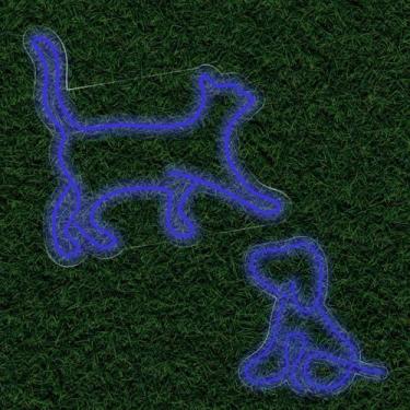 Imagem de Kit Painel Neon Led Cachorro e Gato Pet Shop Amante de Animais - letre