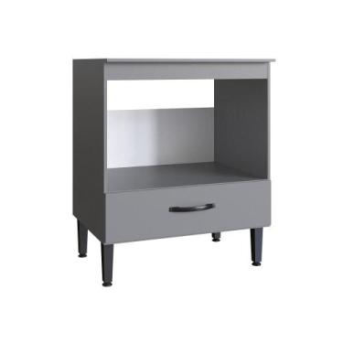 Imagem de Balcão Cooktop Light 1 Porta e Espaço para Forno - Casajá, CINZA