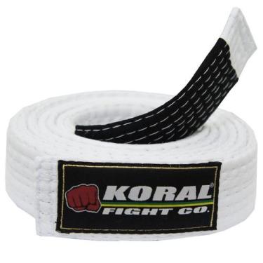 Imagem de Faixa Infantil Jiu Jitsu Koral Branca-M2, Branco, M2