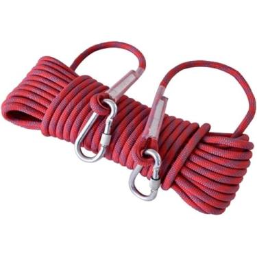 Imagem de Bluoa 8mm Corda De Escalada Ao Ar Livre Corda De Escalada Estática Para Equipamento De Escalada No Gelo De Fuga Pára-quedas De Resgate De Incêndio, Red, 8mm x 70m