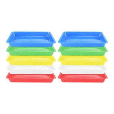 Imagem de DimyFew 10x Bandejas de servir para festas, organizador prático de mesa, bandejas de vegetais multiuso, pratos para artigos de festa, 24.5 Cm X 18 Cm X