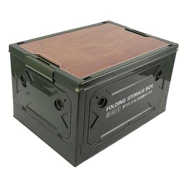 Imagem de YOUTHINK Caixa de Armazenamento de Camping Dobrável, Projeto de Polia Provo de água 5 Lados Abrindo o Caixo de Armazenamento Dobrável para Carro de Cozinha Em Casa, Carro Externo Ao Ar (Verde)