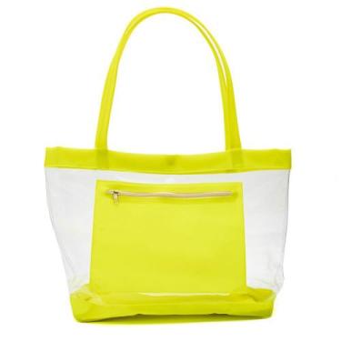Imagem de Bolsa Praia Amarela Sacola Minibag Viagem Verão Luxo - Fenny Shoes, Am