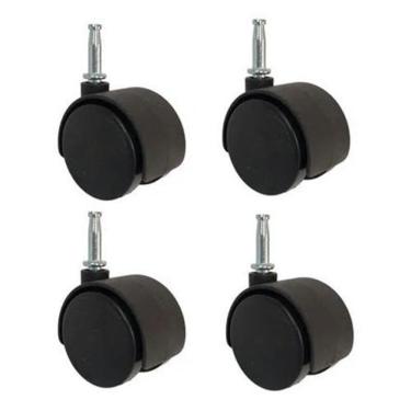 Imagem de Kit 4 Rodizios 1,5 Conjunto Roda Rodinha Cadeira Escritorio