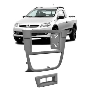 Imagem de Moldura Painel Saveiro G5 Cross 2008-2012, Adaptador DVD Player, 18 cm x 10 cm, Plástico Resistente