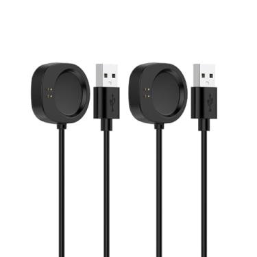 Imagem de YAJOJO Pacote com 2 cabos de carregador para smartwatch Amazfit Balance 2 2025, cabo de carregamento magnético de substituição para Amazfit Balance 2 (A2429), carregamento rápido magnético, 1 m
