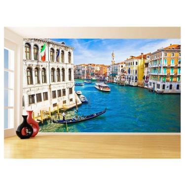 Imagem de Papel De Parede 3D Cidade Veneza Italia Canais 3,5M Ncd354