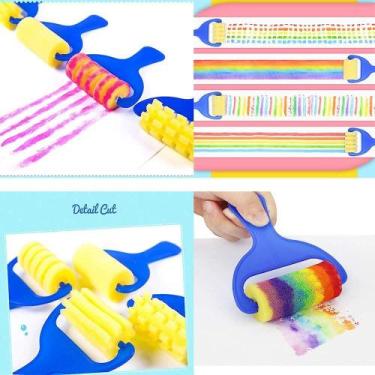 Imagem de Conjunto de pincéis de tinta kids, 51 pacote de pintura de esponja lav