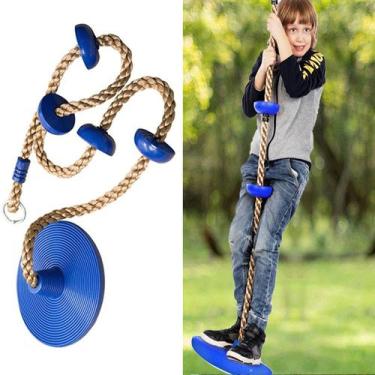 Imagem de Balanço de corda de escalada para crianças com plataforma e balanço az