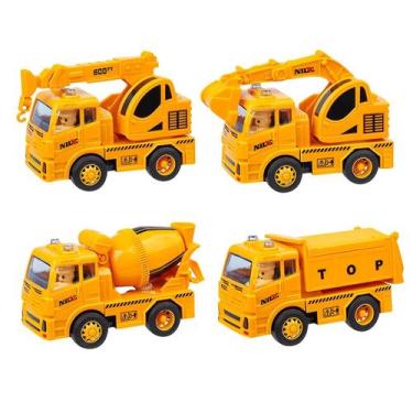 Imagem de Um conjunto de engenharia veículo escavadeira brinquedos infantis desp