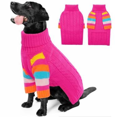 Imagem de Suéter para cães OUOBOB XXXL, gola alta, grossa, quente, inverno