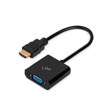 Imagem de Cabo Adaptador Conversor Hdmi Para Vga 25cm Preto Goldentec - Get