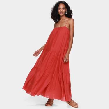 Imagem de Vestido Farm Marias Feminino, Vermelho, M