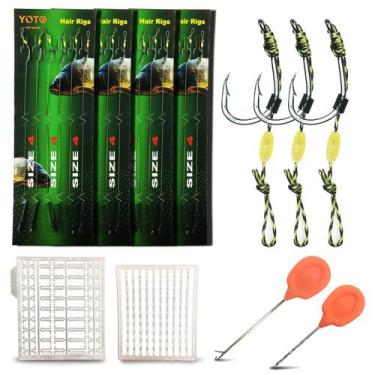 Imagem de Equipamentos de cabelo para pesca de carpa YOTO de alto carbono 24 uni
