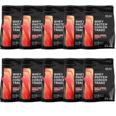 Imagem de Kit 10X Whey Protein Concentrado - 1800g Refil Chocolate - Dux Nutrition-Masculino