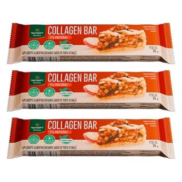 Imagem de Kit 3X: Barra de Proteína Collagen Bar Torta de Maçã Nutrify 50g