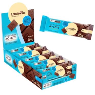 Imagem de 20 Tabletes de Chocolate Ao Leite Crocante Zero Adição de Açúcar 20g Doce Saudável Fitness Dieta Low Sugar