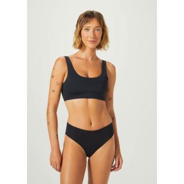 Imagem de Top Alças Largas Corte A Fio - Hering, XG, Preto