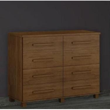 Imagem de Cômoda San Marino 8 Gavetas Cinamomo - Leifer - Leifer Móveis Ltda
