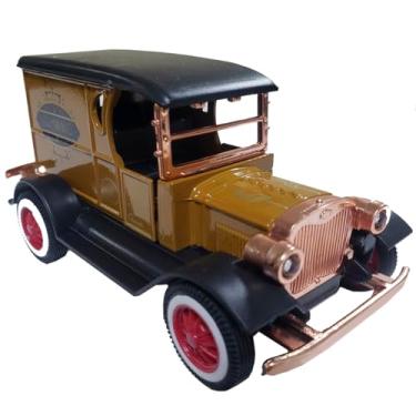 Imagem de Miniatura Carrinho De Ferro Retro Calhambeque Furgão Vintage 1:32 Coleção (Caramelo)