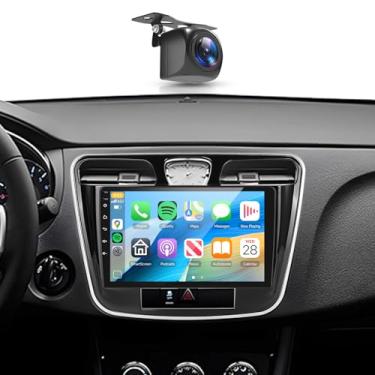 Imagem de Estéreo automotivo 8Core4+64G para Chrysler 200 200C 200C 2011-2014 sem fio CarPlay/Android Auto Android com tela sensível ao toque IPS Qualcomm de 9 polegadas, BT5.1, DSP Hi-Res, GPS, SWC, câmera de