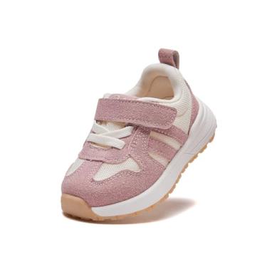 Imagem de Sapatos de bebê infantil meninos meninas tênis de caminhada malha respirável leve tênis para primeiros caminhantes 9 12 18 21 24 meses, Rosa - 2, 15-18 Months Toddler