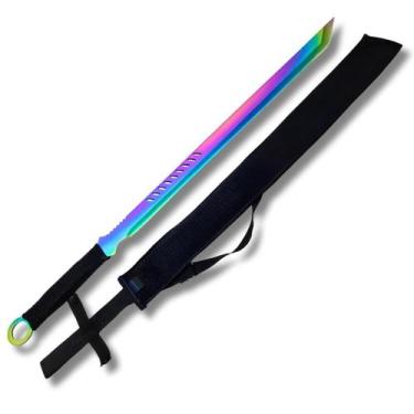 Imagem de Faca Facão Espada Katana Samurai Furta Cor Full Tang Aço Inox Bushcraf