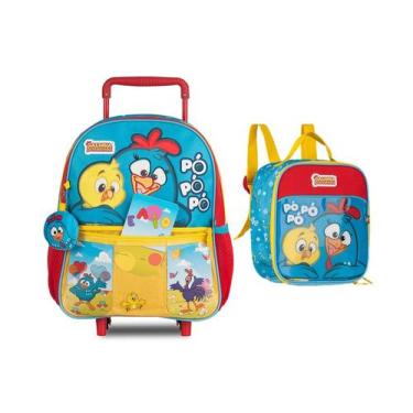 Imagem de Kit Mochila Rodinha Galinha Pintadinha Com Lancheira 2026 Azulaço Gali