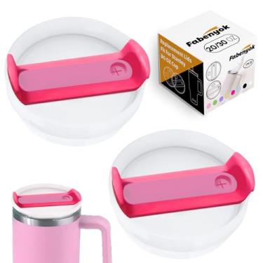 Imagem de Fabenyok Tampa de copo de substituição de 850 g para Stanley Cup, pacote com 2 tampas de substituição adequadas para Stanley Travel Tumbler, capas de copo à prova de derramamento para acessórios