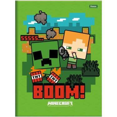 Imagem de Caderno Brochurão Capa Dura Minecraft 80 Folhas Pacote com 05 - Foroni