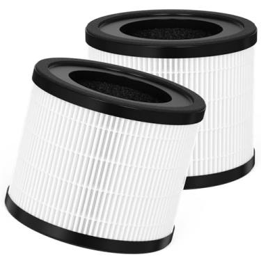 Imagem de Pacote com 2 filtros de substituição H7120 compatíveis com purificador Govee H7120, número de peça H7120101