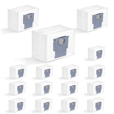 Imagem de Pacote com 16 sacos de pó com capacidade de 3,5 L, adequados para sacos de vácuo Roborock Q5, Q5+, Q5 Max Plus, Q7 Max+, S7, S8 Pro Ultra, Q8 MaxV, Q10 S5+, G10S + e mais modelos, compatíveis com