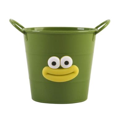 Imagem de Porta-canetas Funny Cartoon Bucket Style Plastic Green 9x11cm