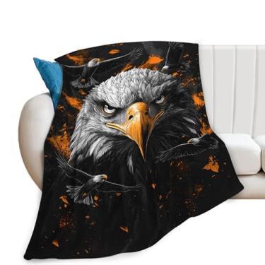 Imagem de Cobertor de águia, cobertor de águia, presentes de águia careca, cobertores de flanela para meninos, homens, mulheres, amantes de adultos, roupa de cama macia, presente para sofá-cama, escritório