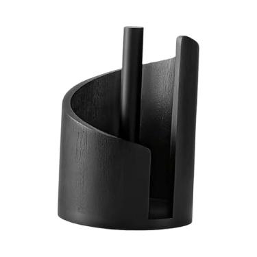 Imagem de Ｂｅｓｇａ Porta-papel toalha de madeira, organizador de lenços de papel, estilo rústico e estável, dispensador para de cozinha, sala de jantar e, Preto