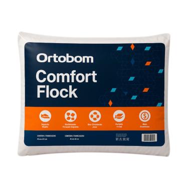 Imagem de Travesseiro Ortobom 60x40cm Confort Flock