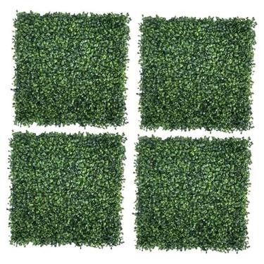 Imagem de Ｂｅｓｇａ 4 Painéis de Parede de Grama Artificial de 20" X 20" Tela de Privacidade para Cerca