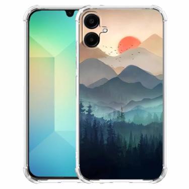 Imagem de malegaon Sunset Nature Landscape Wilderness Night Art Painting, capa completa de TPU macio moderno para Samsung Galaxy A06 transparente