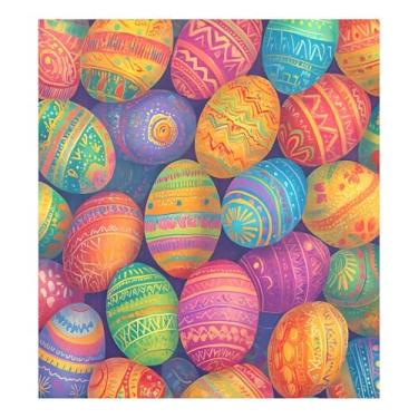 Imagem de Qilmy Linda capa magnética para máquina de lavar louça, ovos de páscoa, 58 x 66 cm, capa decorativa para geladeira para porta da frente, adesivo magnético, máquina de lavar, painel de geladeira