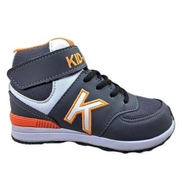 Imagem de Tênis Infantil Cano Alto Masculino KidStar Botinha Grafite-Masculino