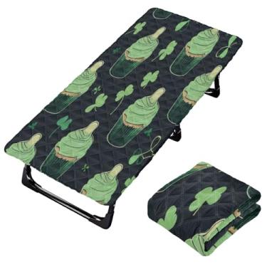 Imagem de Burbuja Lençol de berço de bolo de São Patrício para crianças, lençol de cochilo acolchoado portátil com faixa elástica para meninas e meninos, lavável na máquina, 63,5 x 127 cm