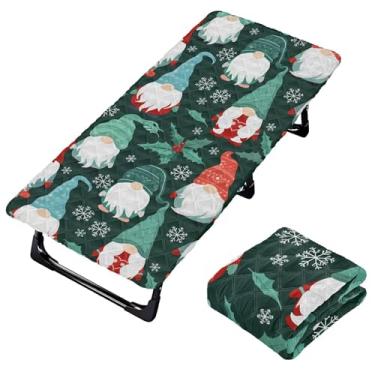 Imagem de Burbuja Lençol de berço de gnomos para crianças, lençol de cochilo acolchoado portátil com faixa elástica para meninas e meninos, lavável na máquina, 63,5 x 127 cm