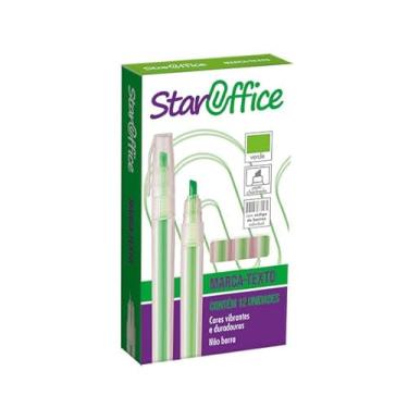 Imagem de Staroffice – Caneta marca-texto verde | Ponta macia para destaque preciso e suave | Tinta à base de água sem cheiro, ideal para estudos e trabalho