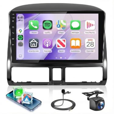 Imagem de Rádio automotivo 8Core 6G + 128G Android 15 para Honda CRV 2002-2006, carro sem fio, Android Auto, GPS 5GWIFI, tela sensível ao toque IPS de 9 polegadas, Bluetooth 5.0, câmera de backup FM RDS SWC DSP