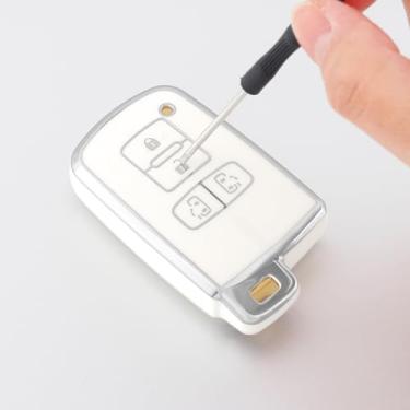 Imagem de Capa de chave de controle remoto inteligente de 4 botões compatível com Toyota Land Cruiser/Camry/Corolla, acessórios para chaves automotivas