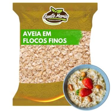 Imagem de Aveia em Flocos finos 1 kg - Kit com 5 Unidades -Integral - entrega rápido