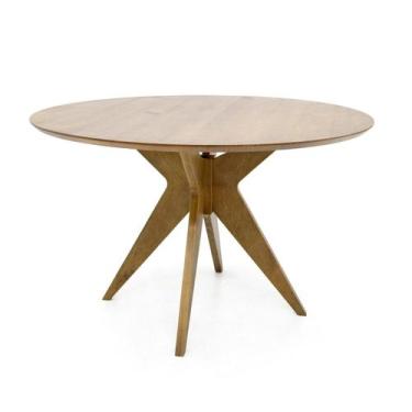 Imagem de Mesa de Jantar Redonda em Madeira Maciça Andria 120cm de Diâmetro Cor: